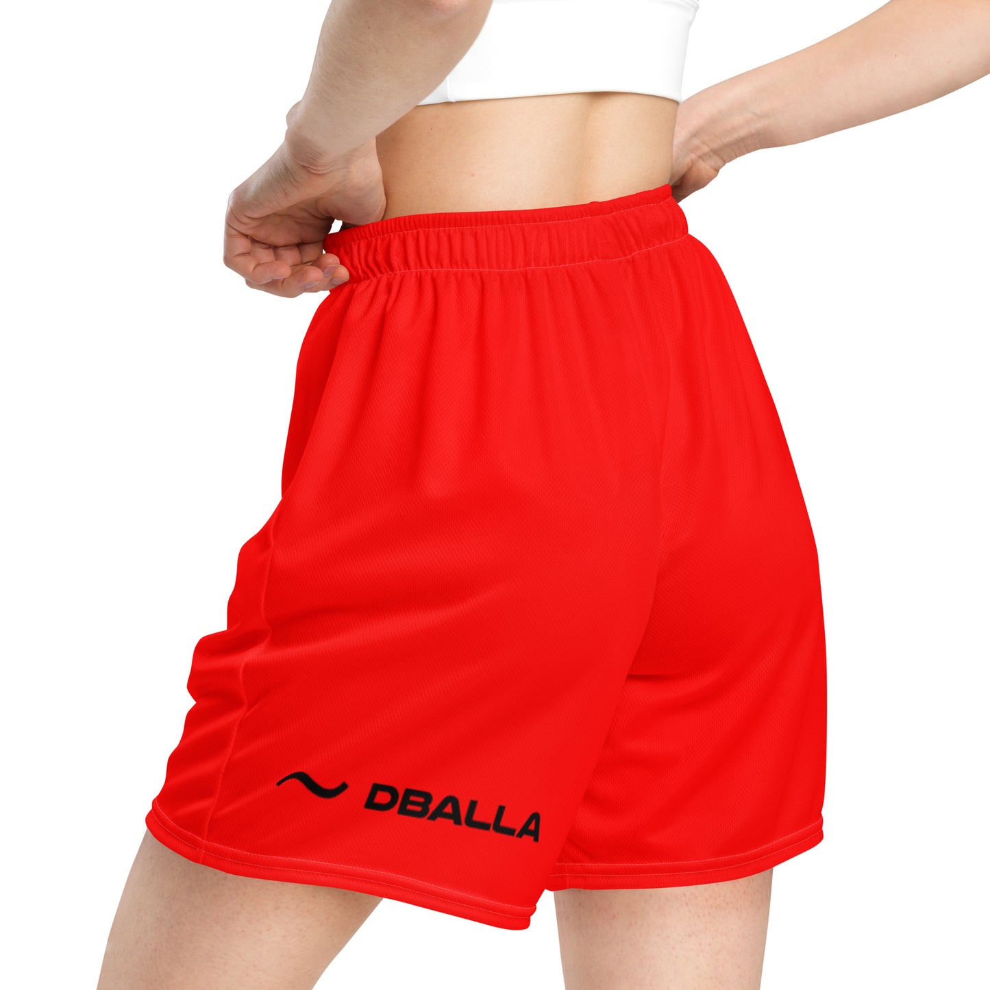 DB4200SHT-RED Unisex mesh shorts