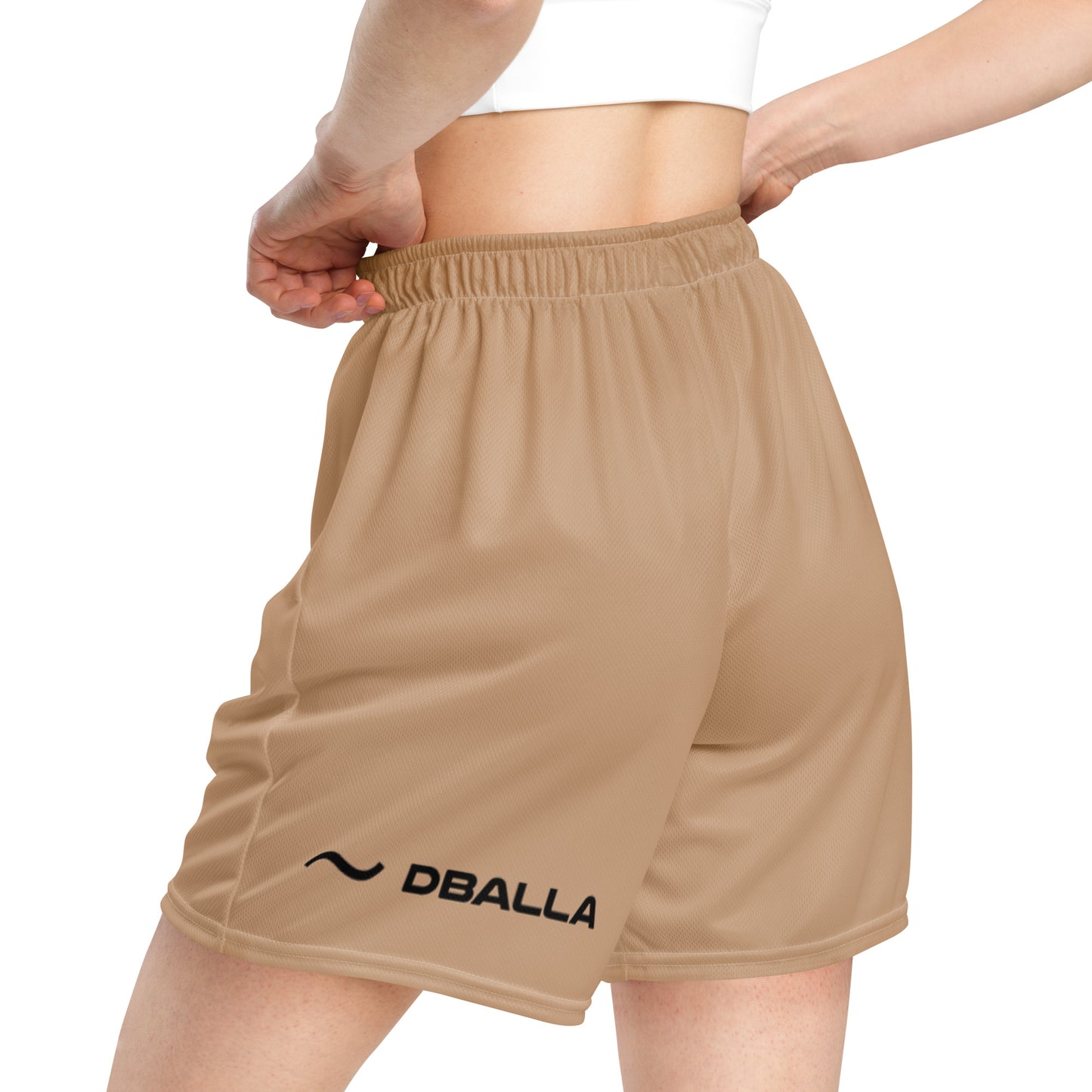 DB4200SHT-BRWN Unisex mesh shorts