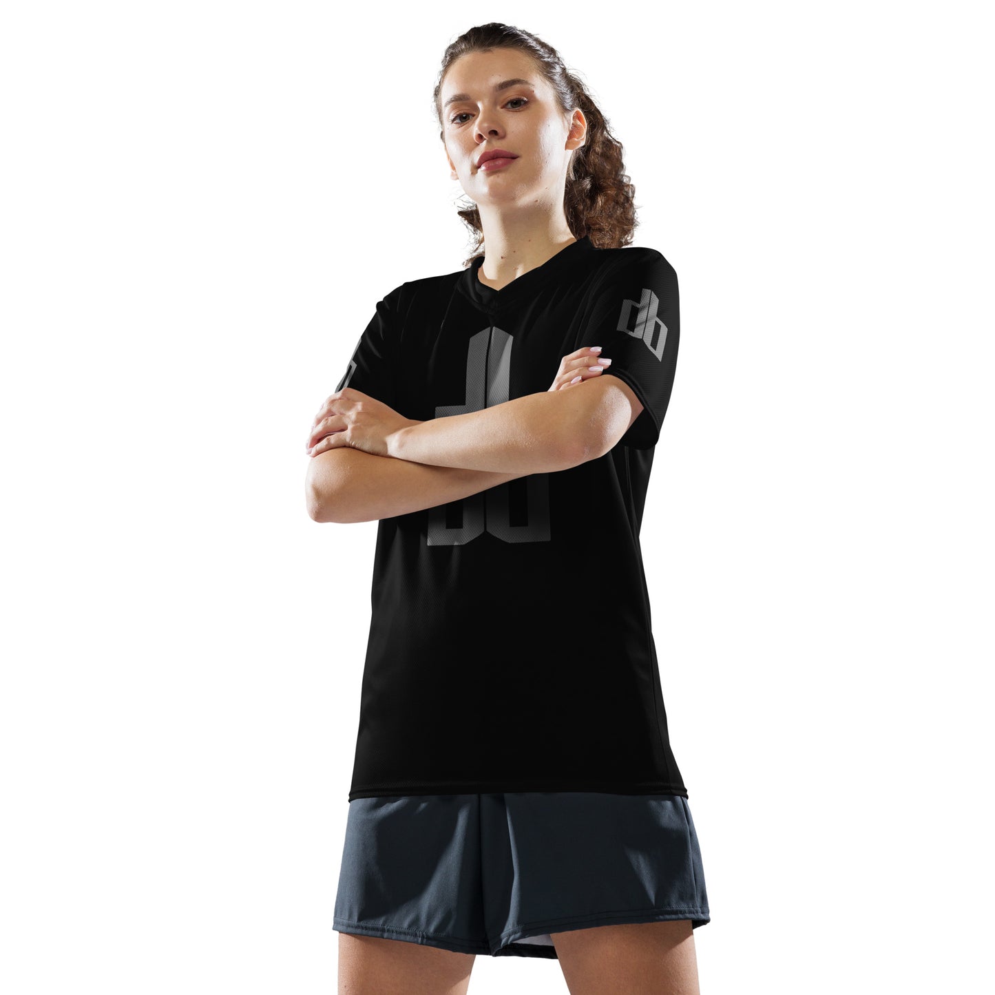 "SKY RISER" Recycled unisex sports jersey - Black